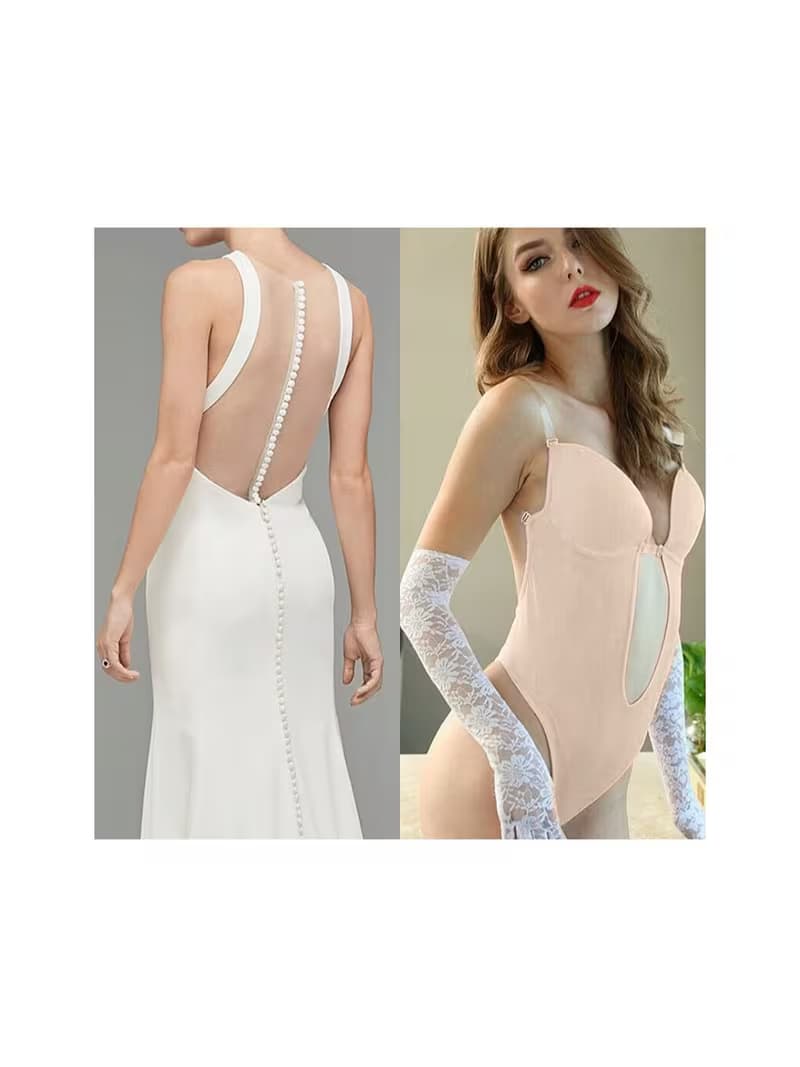 BODY DO SUKNI BIUSTONOSZ BEZ PLECÓW DO SUKIENKI NA RAMIĄCZKACH BEŻOWE